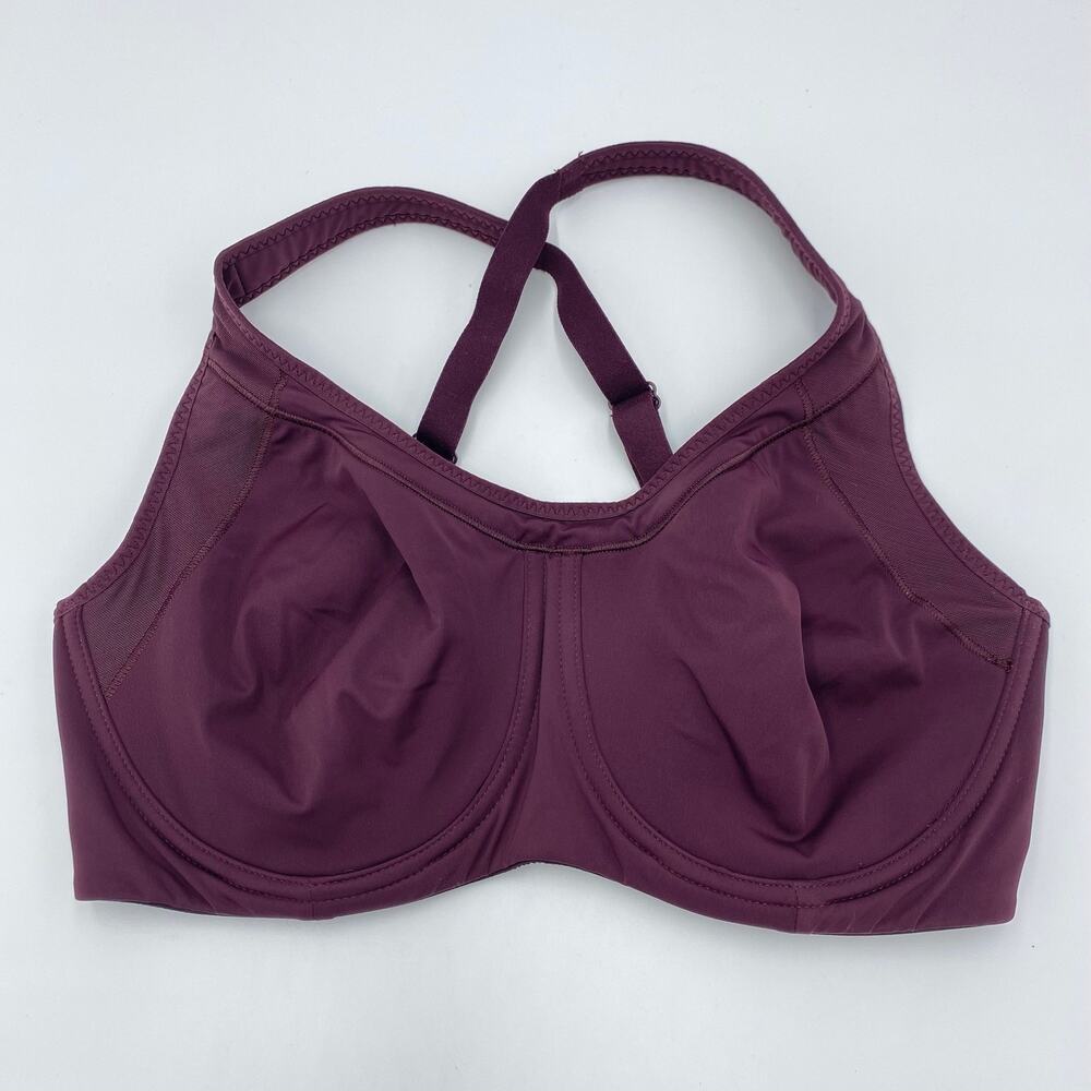 Athleta Women Dark Plum Glory Sport Bra Size 38D